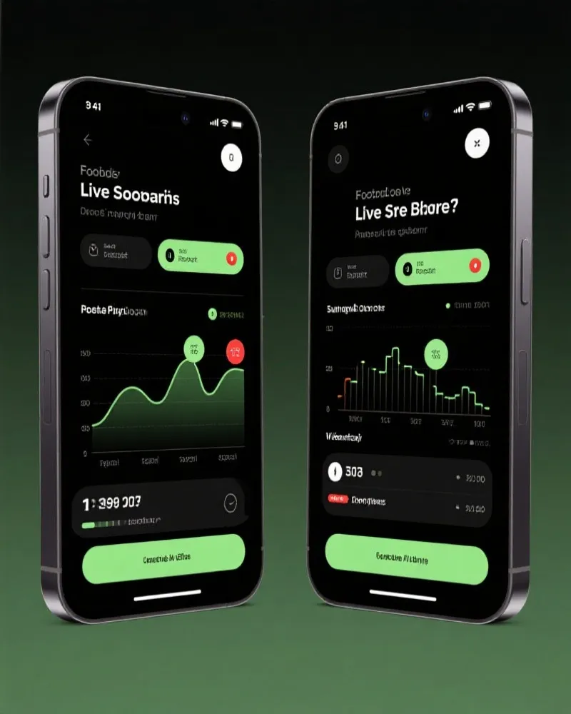 足球比分App界面展示